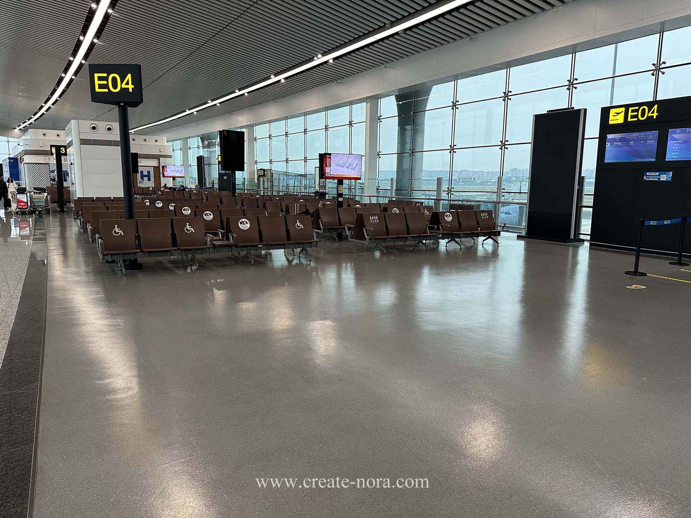 photo of nora rubber flooring in Chongqing Jiangbei Airport T3 3